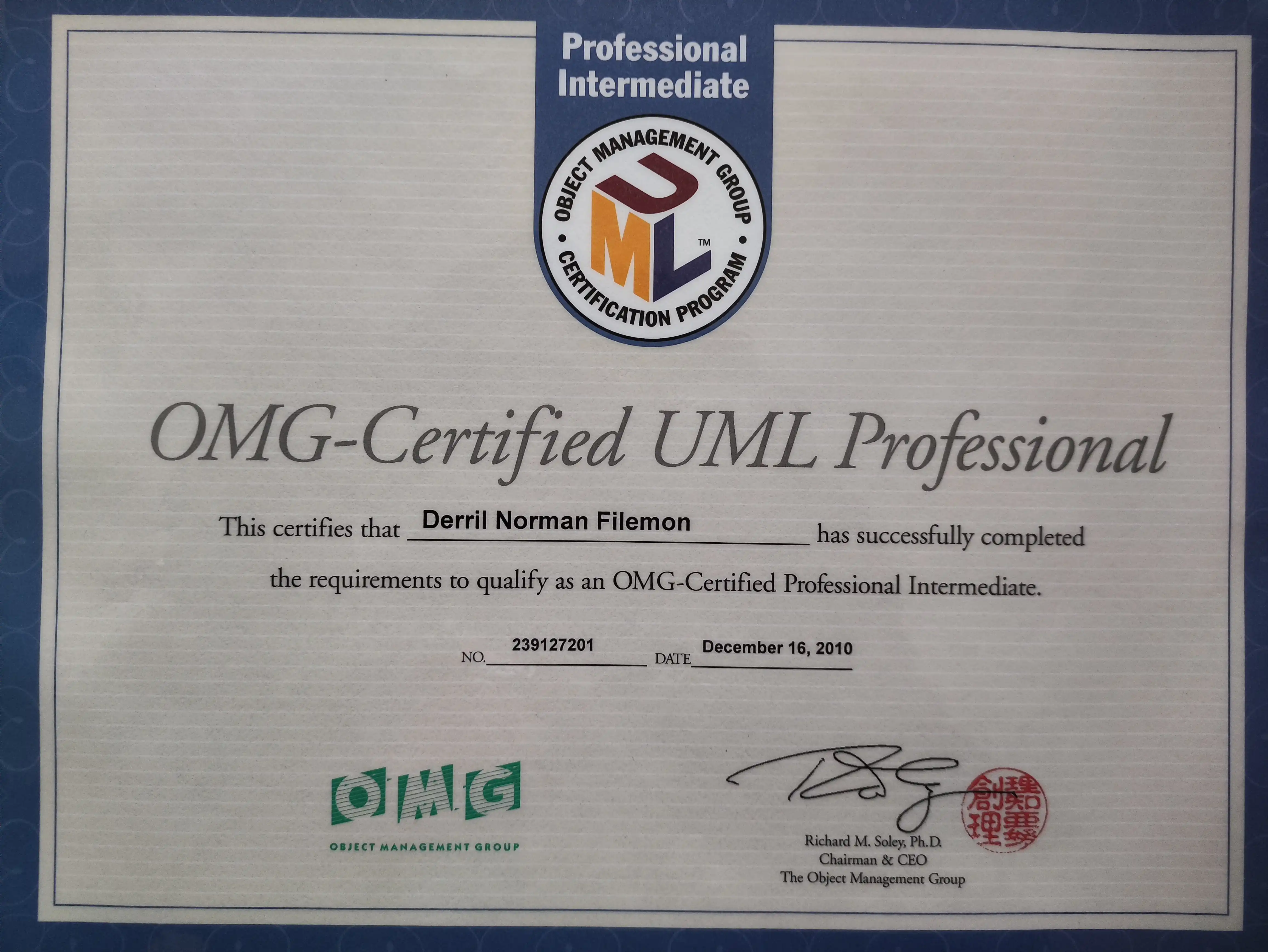 Software Design Professional Advanced certificate